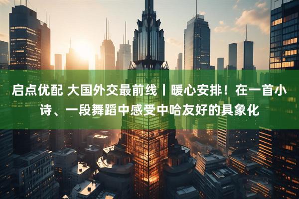 启点优配 大国外交最前线丨暖心安排！在一首小诗、一段舞蹈中感受中哈友好的具象化